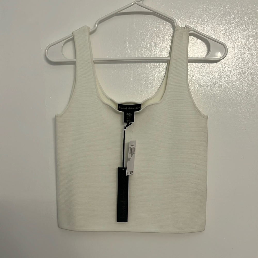 House of Harlow white compression tank